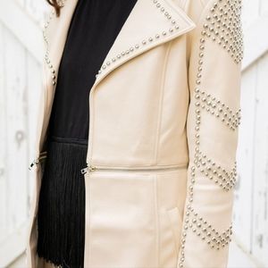 HOST PICK NWT AKIRA Callie Lives Vegan Studded Leather Trench Coat